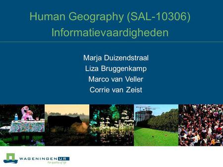 Human Geography (SAL-10306) Informatievaardigheden