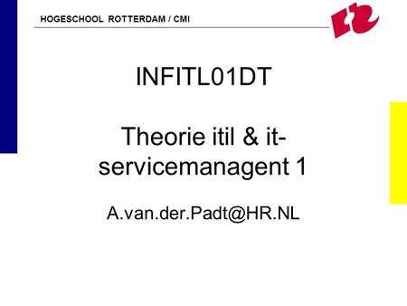 INFITL01DT Theorie itil & it-servicemanagent 1