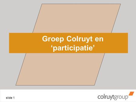 Groep Colruyt en ‘participatie’
