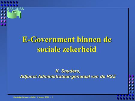 E-Government binnen de sociale zekerheid