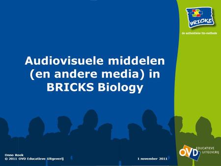 Audiovisuele middelen (en andere media) in BRICKS Biology