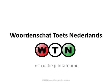Woordenschat Toets Nederlands