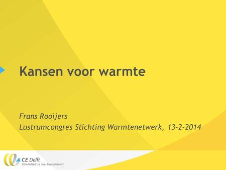 Frans Rooijers Lustrumcongres Stichting Warmtenetwerk,