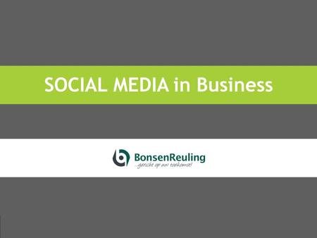 SOCIAL MEDIA in Business