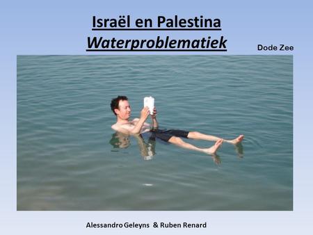 Israël en Palestina Waterproblematiek