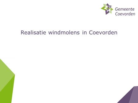 Realisatie windmolens in Coevorden