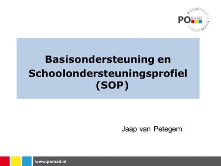 Basisondersteuning en Schoolondersteuningsprofiel (SOP)