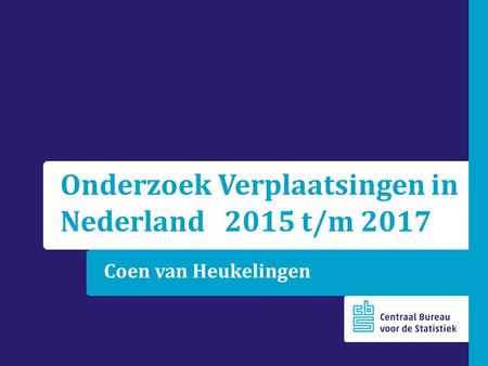 Onderzoek Verplaatsingen in Nederland 2015 t/m 2017