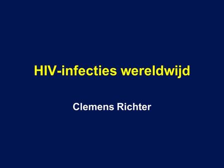 HIV-infecties wereldwijd