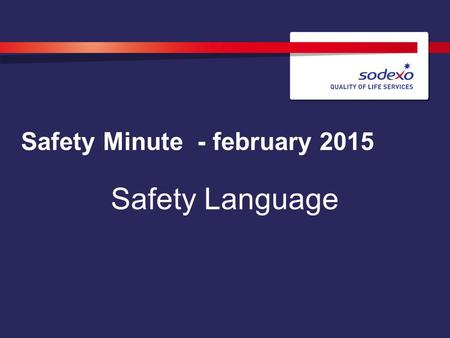 Safety Minute - february 2015