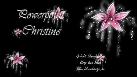 Powerpoint Christine Gedicht blauwhartje Hoop doet leven