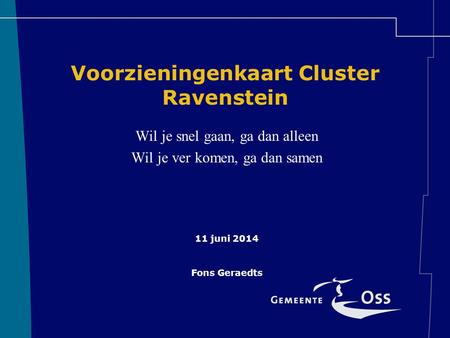 Voorzieningenkaart Cluster Ravenstein