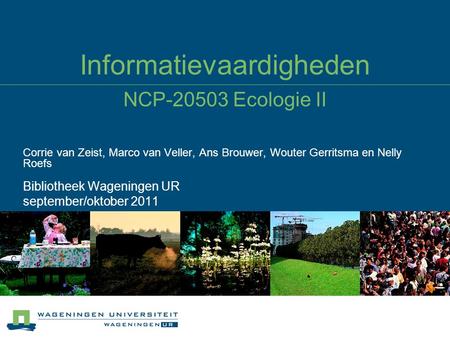 Informatievaardigheden NCP Ecologie II