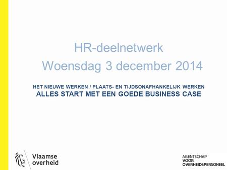 HR-deelnetwerk Woensdag 3 december 2014