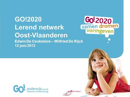 Brede open school Aansluiting bij ppp van Jan de Maeyer. BOS GO!2020 sd alle scholen tegen 2020 brede scholen : Wat ? visietekst To teach vs to educate.