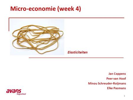 Micro-economie (week 4)
