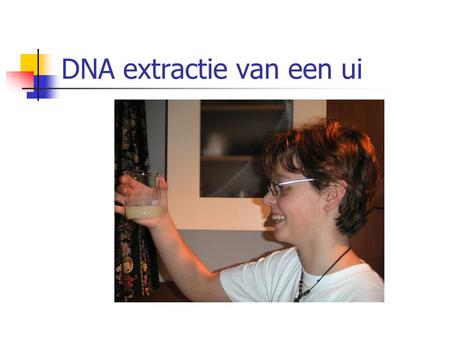 DNA extractie van een ui