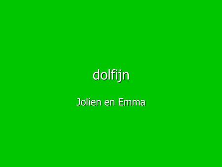 Dolfijn Jolien en Emma.