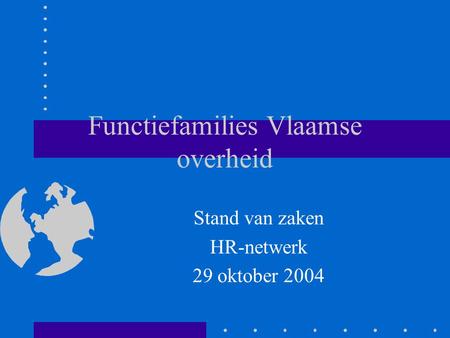 Functiefamilies Vlaamse overheid