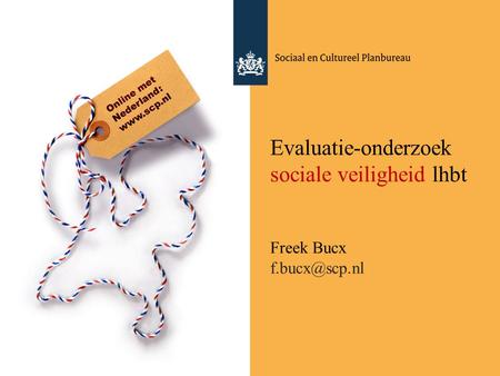 Evaluatie-onderzoek sociale veiligheid lhbt Freek Bucx