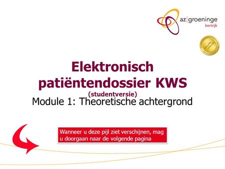 Elektronisch patiëntendossier KWS (studentversie)