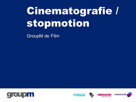 Cinematografie / stopmotion