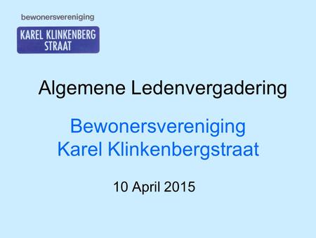 Bewonersvereniging Karel Klinkenbergstraat