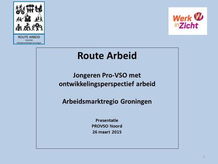 Route Arbeid Jongeren Pro-VSO met ontwikkelingsperspectief arbeid