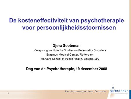 Dag van de Psychotherapie, 19 december 2008
