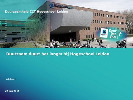Duurzaam duurt het langst bij Hogeschool Leiden