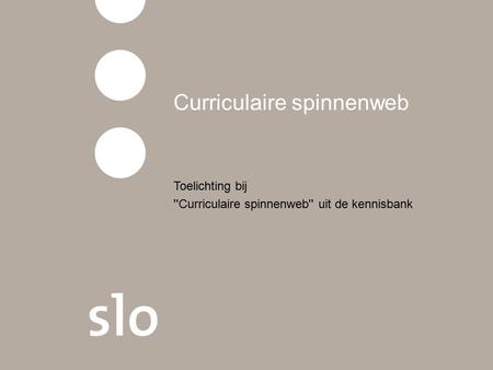 Curriculaire spinnenweb