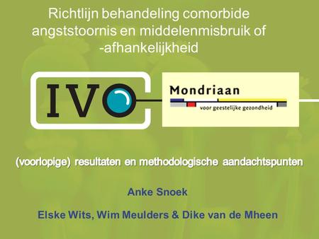 Anke Snoek Elske Wits, Wim Meulders & Dike van de Mheen