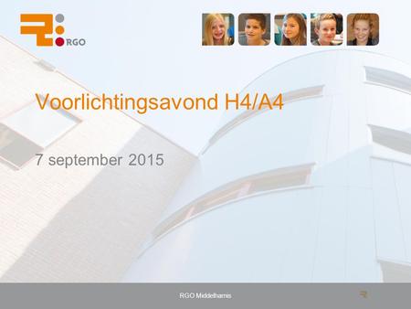 RGO Middelharnis Voorlichtingsavond H4/A4 7 september 2015.