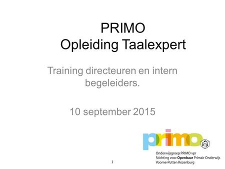 PRIMO Opleiding Taalexpert