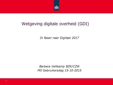 Wetgeving digitale overheid (GDI)
