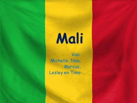 Van: Michelle, Noa, Marcus, Lesley en Timo.  Inleiding  Water  Water halen  gezondheid  Ziekenhuis/dokters  tekeningen  Einde Mali Afrika.