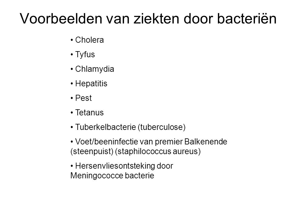 Ziekte door bacterie