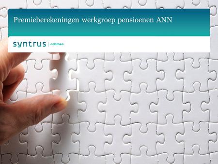 Premieberekeningen werkgroep pensioenen ANN. Pagina 2 Achtergrond  Per 1 januari 2015 is regeling APF versoberd (o.a. 1,875% en aftopping € 100.000)