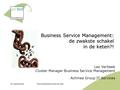 Business Service Management: de zwakste schakel in de keten?!