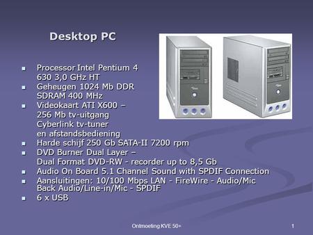 Desktop PC Processor Intel Pentium ,0 GHz HT
