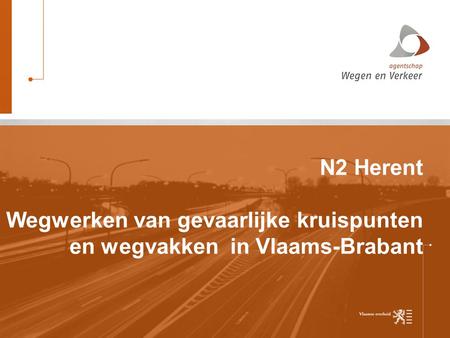 Wegwerken van gevaarlijke kruispunten en wegvakken in Vlaams-Brabant