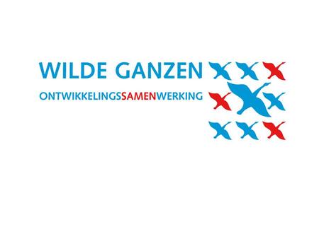 Wilde Ganzen… •Wilde Ganzen is dé expert op het gebied van concrete projecten in ontwikkelingslanden. •Wij stellen mensen in staat om initiatieven ter.