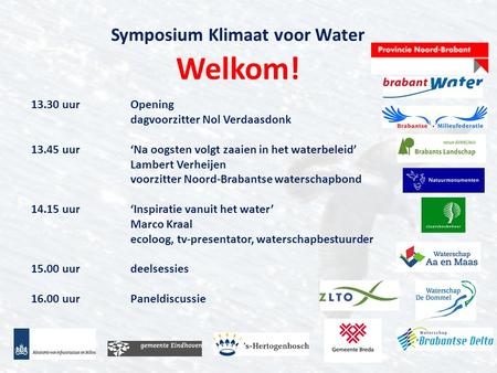 Symposium Klimaat voor Water