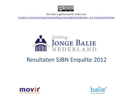 Resultaten SJBN Enquête 2012