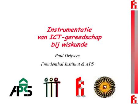 Instrumentatie van ICT-gereedschap bij wiskunde