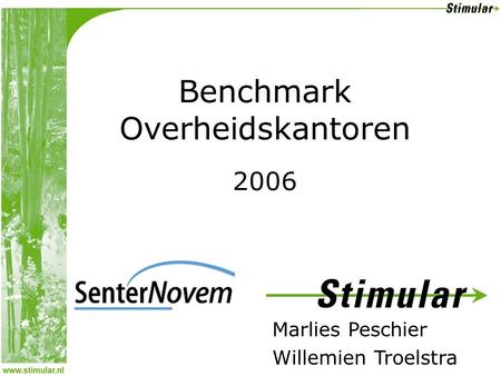 Marlies Peschier Willemien Troelstra Benchmark Overheidskantoren 2006.
