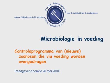 Microbiologie in voeding