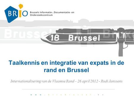 Taalkennis en integratie van expats in de rand en Brussel