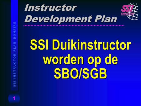 SSI Duikinstructor worden op de SBO/SGB