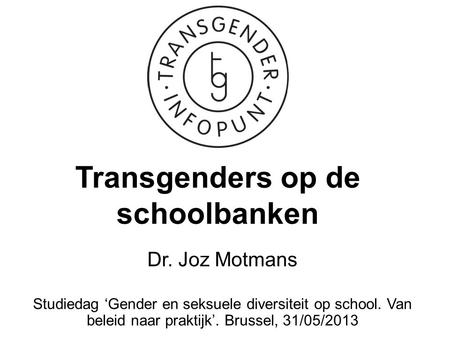 Transgenders op de schoolbanken